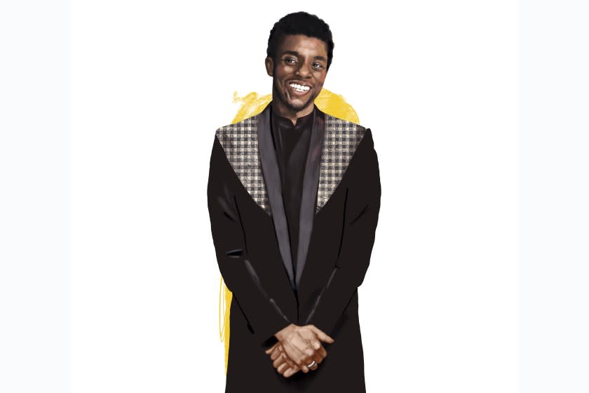 Chadwick Boseman illo for "Who's Counting" for 3/9/2021.