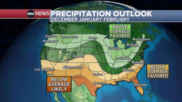 PHOTO: Precipitation Outlook map (ABC News)