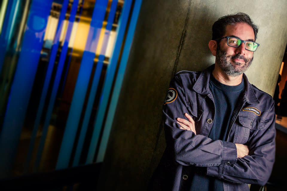 LONDON, UNITED KINGDOM - APRIL 5: Portrait of American video games developer Jeff Kaplan, photographed at the W London hotel in London on April 5, 2017. Kaplan is best known for his work on video game franchises Destiny and World Of Warcraft. (Photo by James Sheppard/Edge Magazine/Future via Getty Images) 