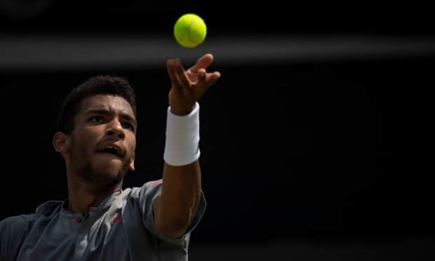 Canada's Felix Auger-Aliassime defeated Sam Querrey of the U.S. 6-4, 7-5 to advance to the final of the Stuttgart Open on Saturday.   (Marijan Murat/Associated Press  - image credit)