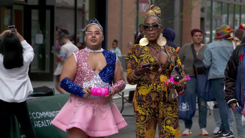 Bronx Pride Fest attendees watch a stage performance.  / Credit: CBS News