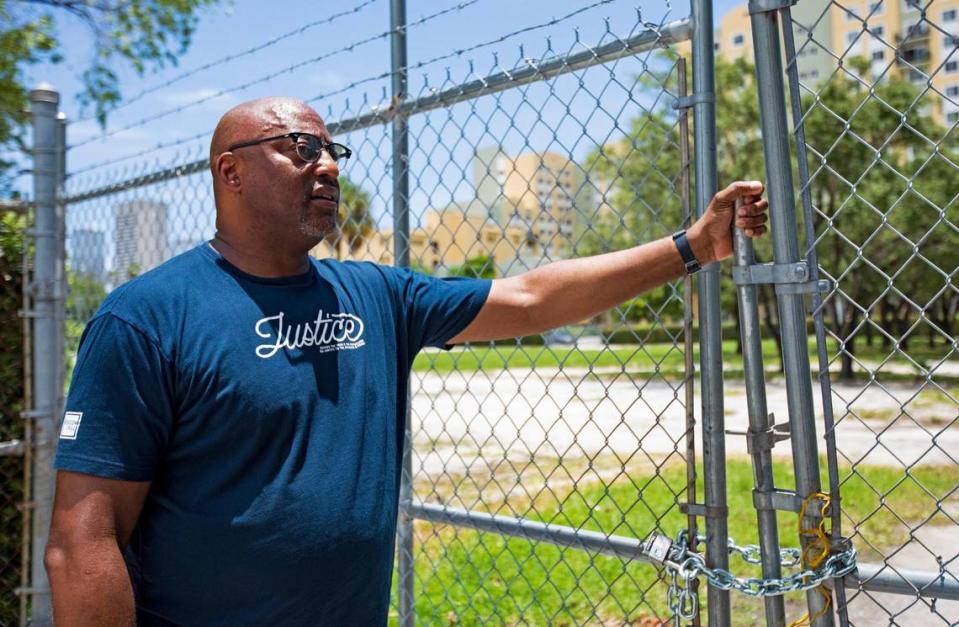 Bishop James Adams, the former pastor at St. John Institutional Missionary Baptist Church in Miami. The church fired him in 2021 after it said he took out two loans totaling nearly $2.5 million that he secured with church property. The church said it did not know about the loans at the time they were taken out.