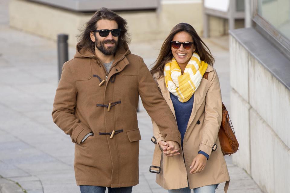 Lara Alvarez and Roman Mosteiro are seen on December 6, 2016 in Madrid, Spain.