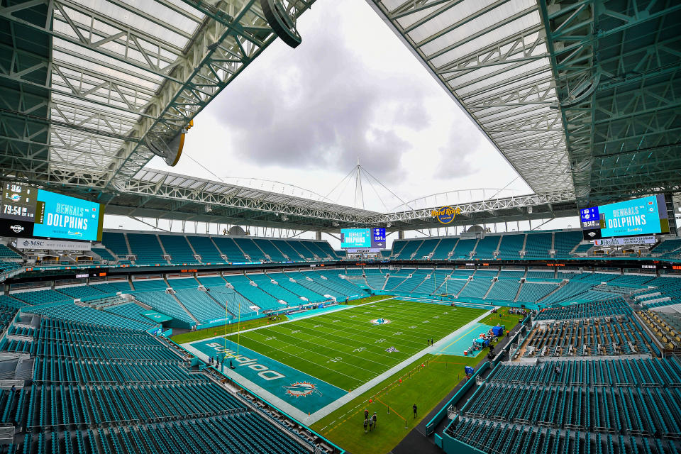 The Stoneman Douglas football team will work as stand-ins for Fox for the Super Bowl at Hard Rock Stadium later this month.