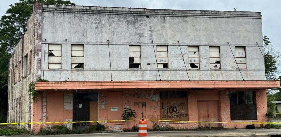 An abandoned building was demolished on Wednesday as part of Bibb County’s Blight Fight initiative.