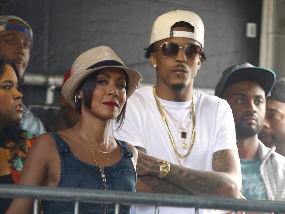 Jada Pinkett Smith and August Alsina at Wireless Festival at Finsbury Park on July 5, 2015 in London, England.