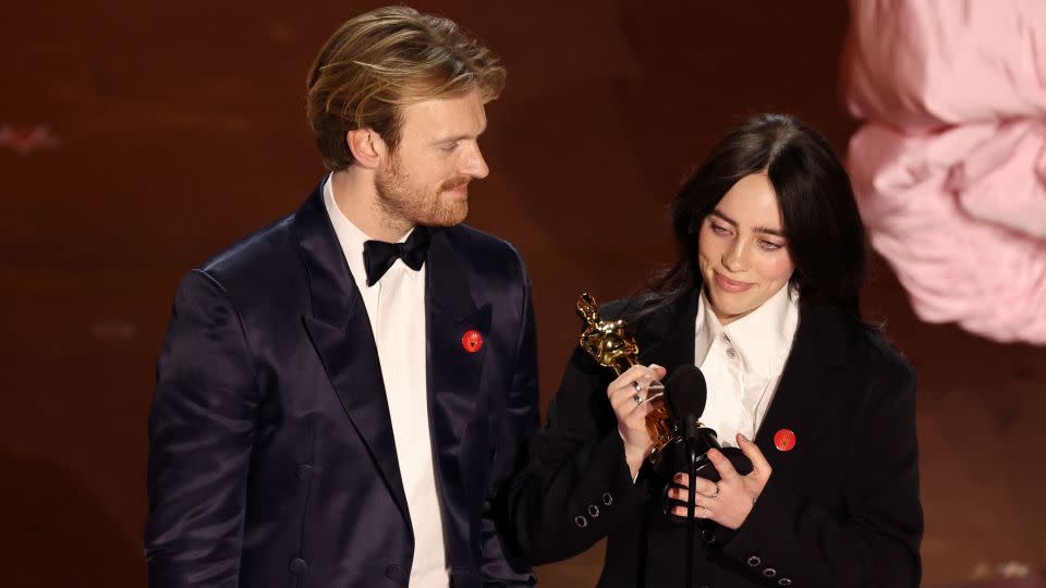 Billie Eilish and Finneas O'Connell won the Oscar for best original song for "What Was I Made For?" from "Barbie." - Mike Blake/Reuters