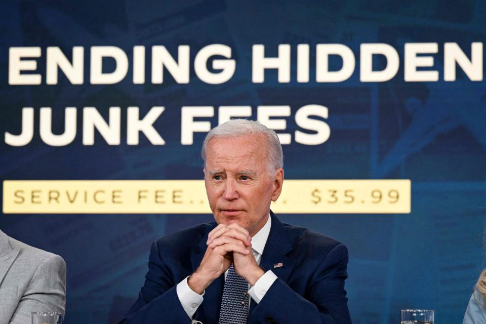 President Joe Biden speaks about protecting consumers from junk fees, in the East Room of the White House in Washington, DC, on June 15, 2023.