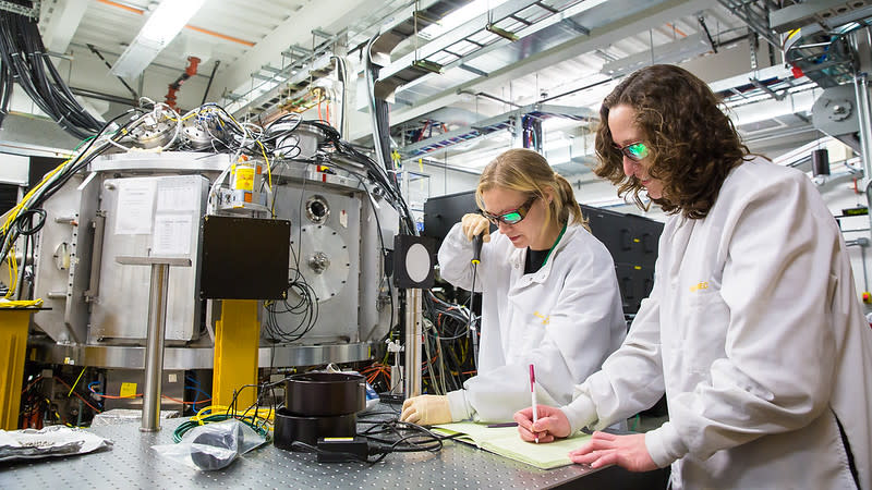 Scientists using some of the world’s most hi-spec laser facilities at the Linac Coherent Light Source at the SLAC National Accelerator Laboratory, California (SLAC/PA)