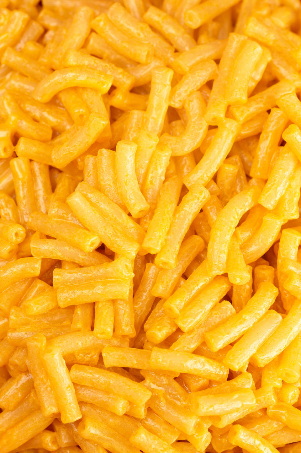 A close-up of boxed mac 'n' cheese.