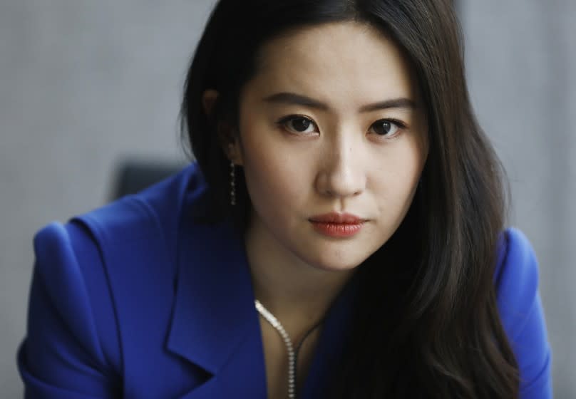 LOS ANGELES-CA-MARCH 10, 2020: Liu Yifei is photographed at the InterContinental hotel in downtown Los Angeles on Sunday, March 8, 2020. (Christina House / Los Angeles Times)