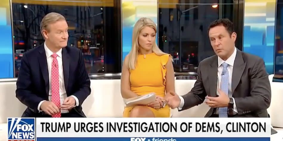 On the day&nbsp;that&nbsp;President Donald Trump&rsquo;s former campaign chairman, Paul Manafort, was indicted, "Fox &amp; Friends"&nbsp;dedicated substantial time to&nbsp;asking why Hillary Clinton&nbsp;wasn't being&nbsp;investigated instead. (Photo: YouTube)