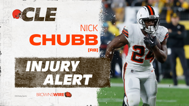 Cleveland Browns RB Nick Chubb carted off field after knee injury