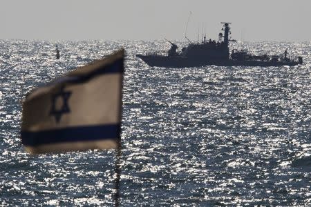 An Israeli naval vessel is seen in the Mediterranean sea outside the port of Ashdod, Israel June 29, 2015. REUTERS/Amir Cohen