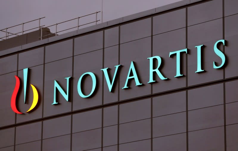 FILE PHOTO: Swiss drugmaker Novartis' logo is seen in Stein