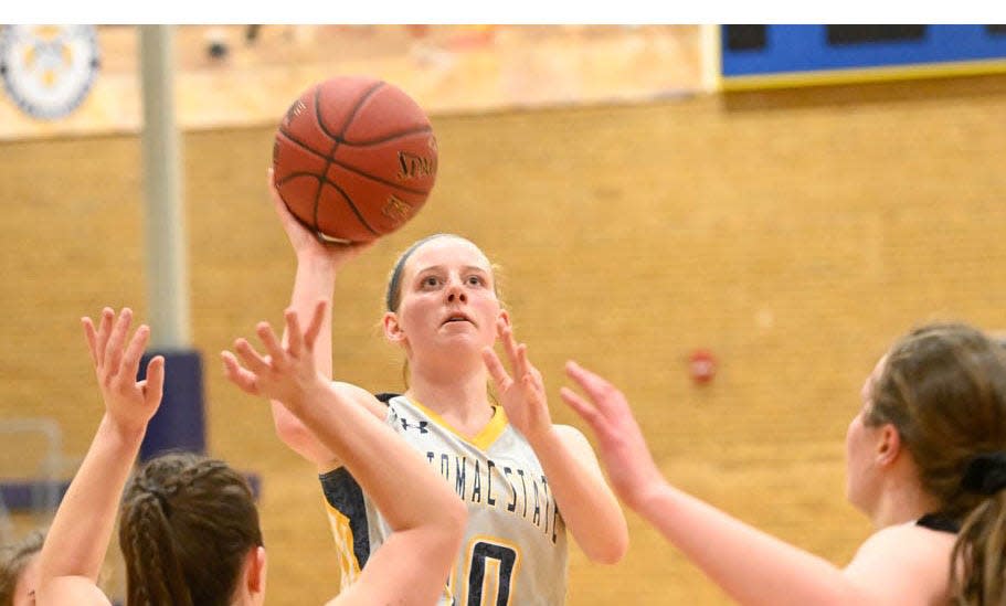 Makenna Douthitt's 29 points and 17 rebounds were both game highs, leading PSC to a 74-63 win over Butler CCC.