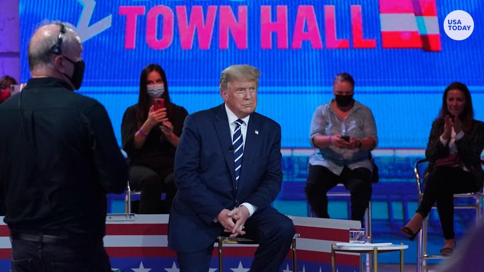 During an NBC town hall, President Trump was asked about the New York Times claim that he is in $400 million in debt.