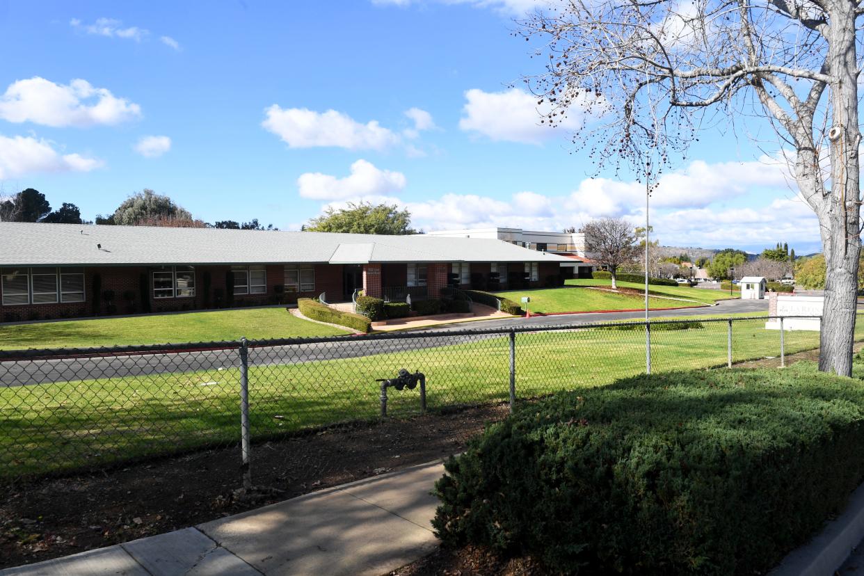 The sun shines over La Reina High School and Middle School, in Thousand Oaks, in January.