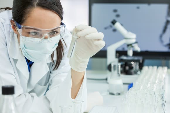 Female scientist in lab