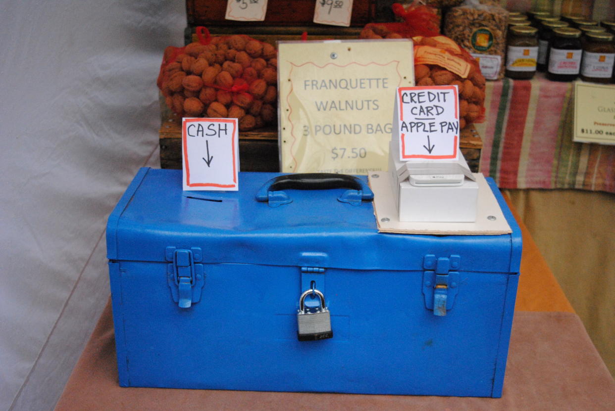 The Ferry Plaza Farmers Market in San Francisco has self-pay stations like this one. (Photo: Ferry Plaza Farmers Market)