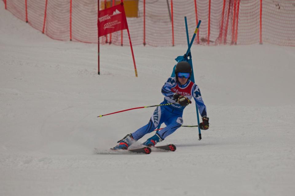 Liam Shepherd of Norwell was runner-up in the boys giant slalom at the first SkiEast race of the season on Jan. 22, 2023.