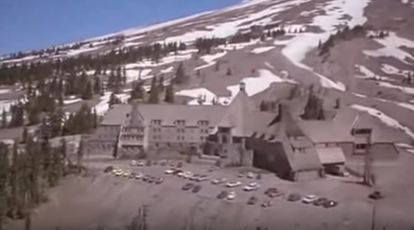 The Timberline Lodge in Mount Hood, Ore., as the exterior of the Overbrook Hotel in 'The Shining'