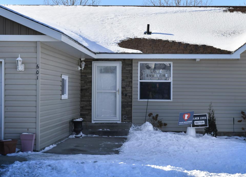 Repaired areas of Phil and Andrea Robinson's home are pictured Wednesday, Jan. 19, 2022, in Cold Spring.