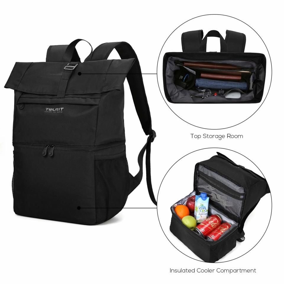 TOURIT 12 Cans Insulated Laptop Cooler Backpack. (Photo: Amazon)