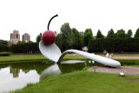 <p><strong>Minneapolis Sculpture Garden</strong></p><p>A giant spoon with a cherry on top—check! The <a href="https://walkerart.org/visit/garden" rel="nofollow noopener" target="_blank" data-ylk="slk:Minneapolis Sculpture Garden;elm:context_link;itc:0;sec:content-canvas" class="link ">Minneapolis Sculpture Garden</a> spans an 11 acre park in Minneapolis. Explore one of the largest urban sculpture gardens in the country, with 40 permanent art installations and several temporary installments.</p>