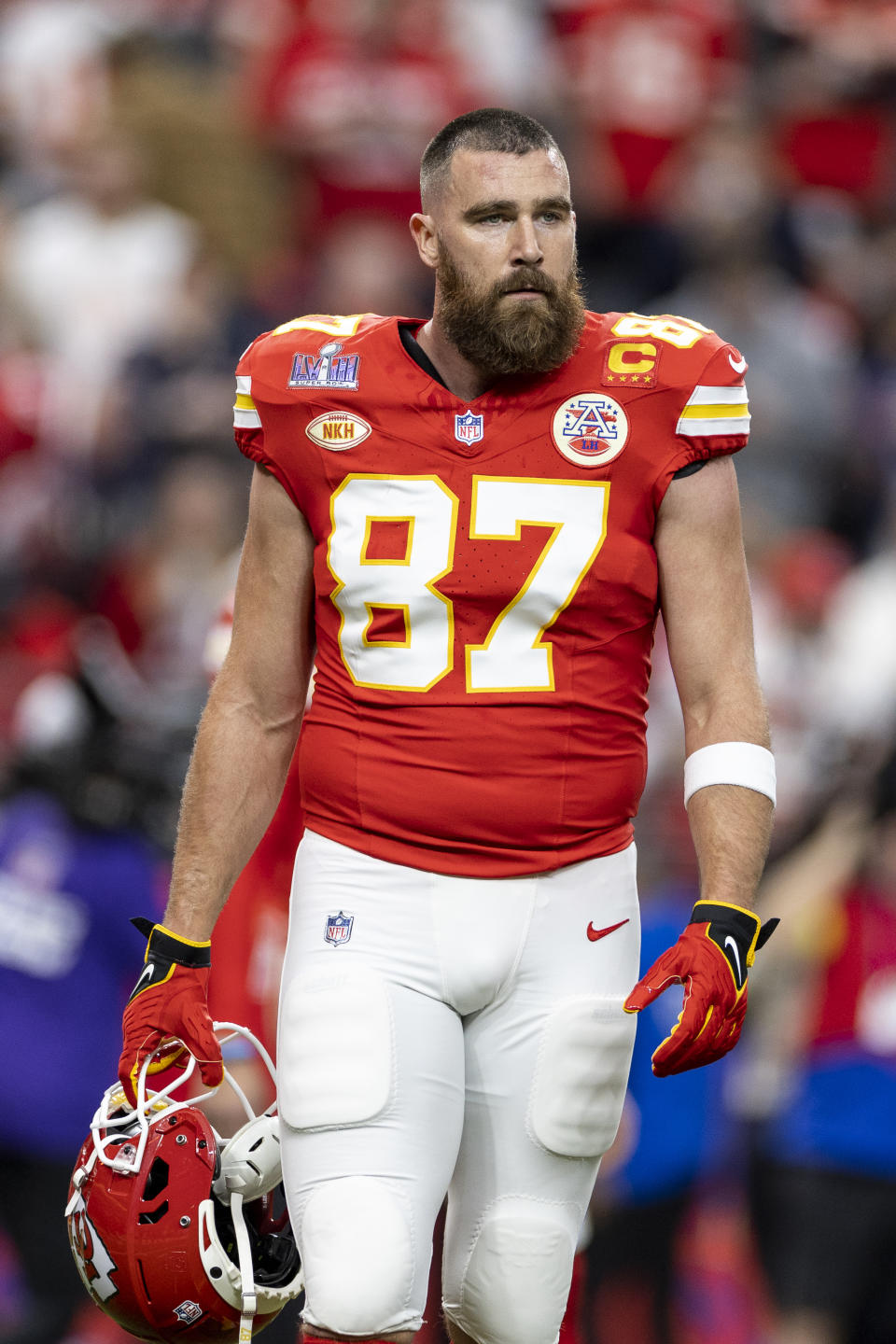 Closeup of Travis Kelce