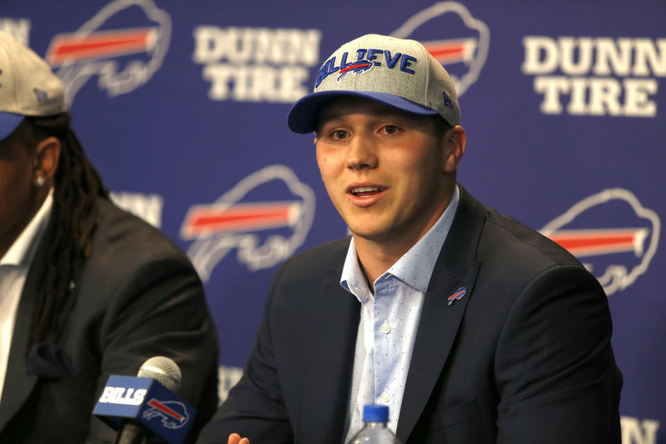 Bills first round draft pick quarterback Josh Allen Credit: Timothy T. Ludwig-USA TODAY Sports