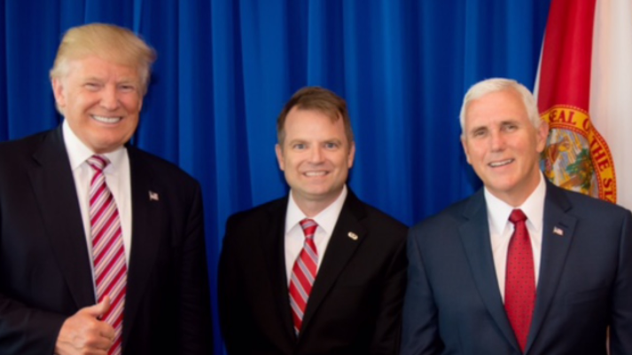 President Donald Trump, Louis Sola & Vice President Mike Pence