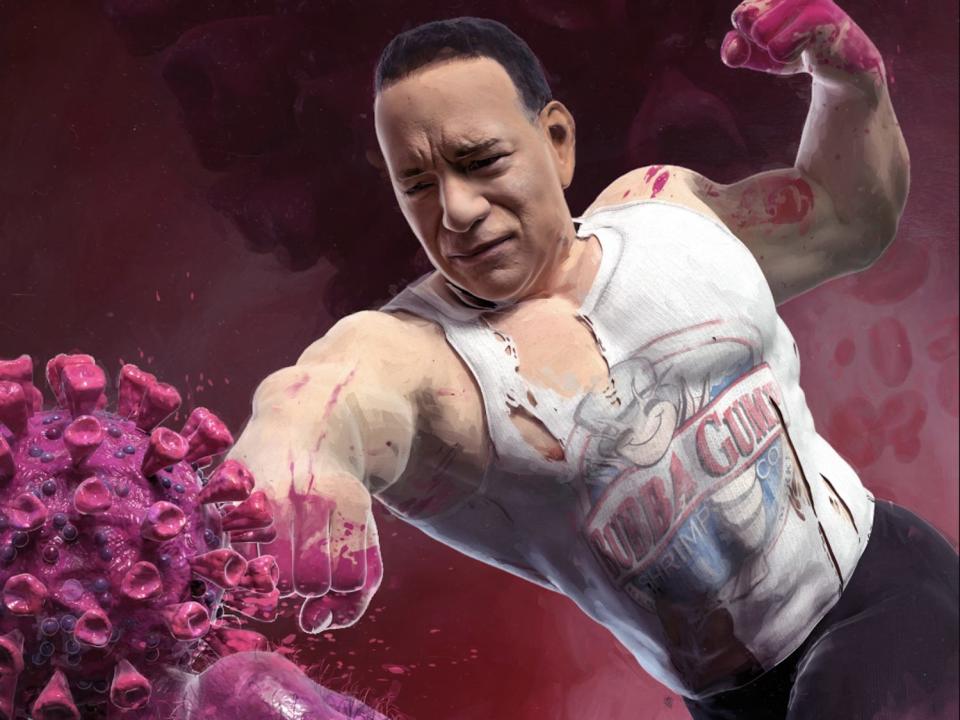 tom hanks beating the shit out of coronavirus