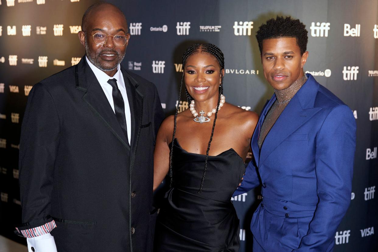Director Elegance Bratton, from left, Gabrielle Union and Jeremy Pope arrive for the premiere of The Inspection at the Toronto International Film Festival in September. (Photo: GEOFF ROBINS/AFP via Getty Images)
