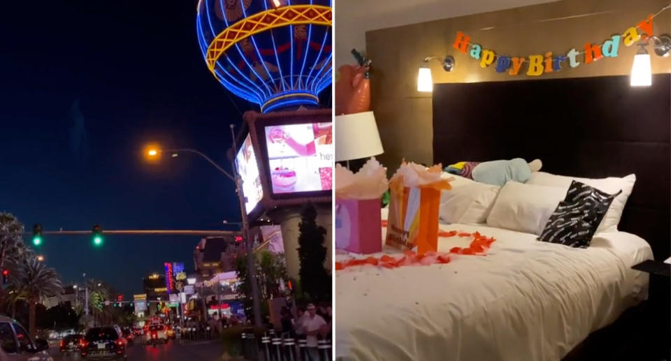 Footage of Amanda's trip to Las Vegas.