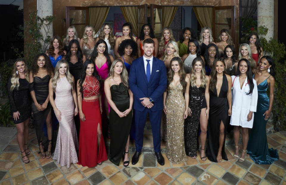 Clayton Echard and his contestants on the 2022 season of ‘The Bachelor’ - Credit: ABC/Craig Sjodin.