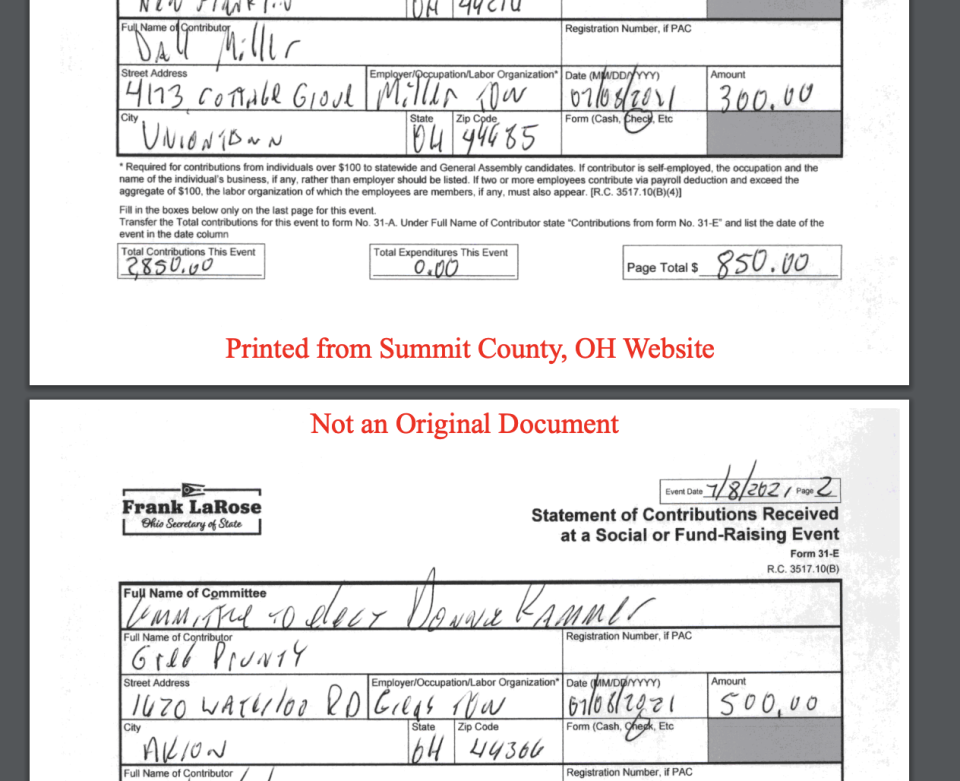 Campaign finance reports for Donnie Kammer show that the Akron councilman has taken money from towing company owners while serving on a board that decides which towing companies get city contracts.