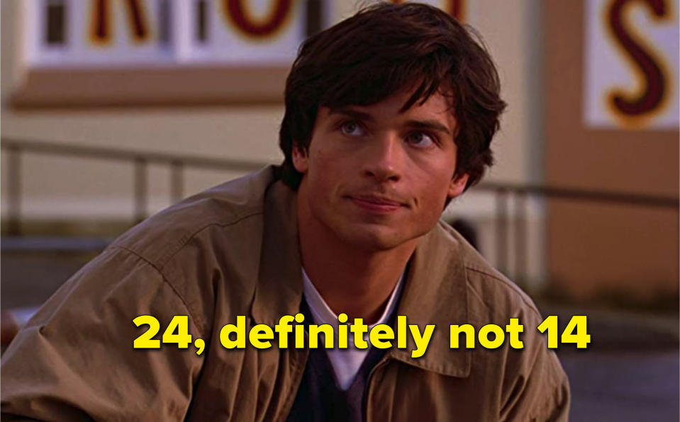 Tom Welling at 24, definitely not 14