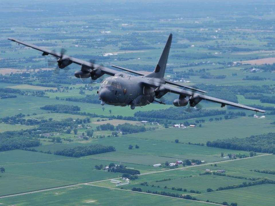 An AC-130J Ghostrider gunship assigned to the 4th Special Operations Squadron at Hurlburt Field soars over Wisconsin during the EAA AirVenture Oshkosh 2021 airshow last July.