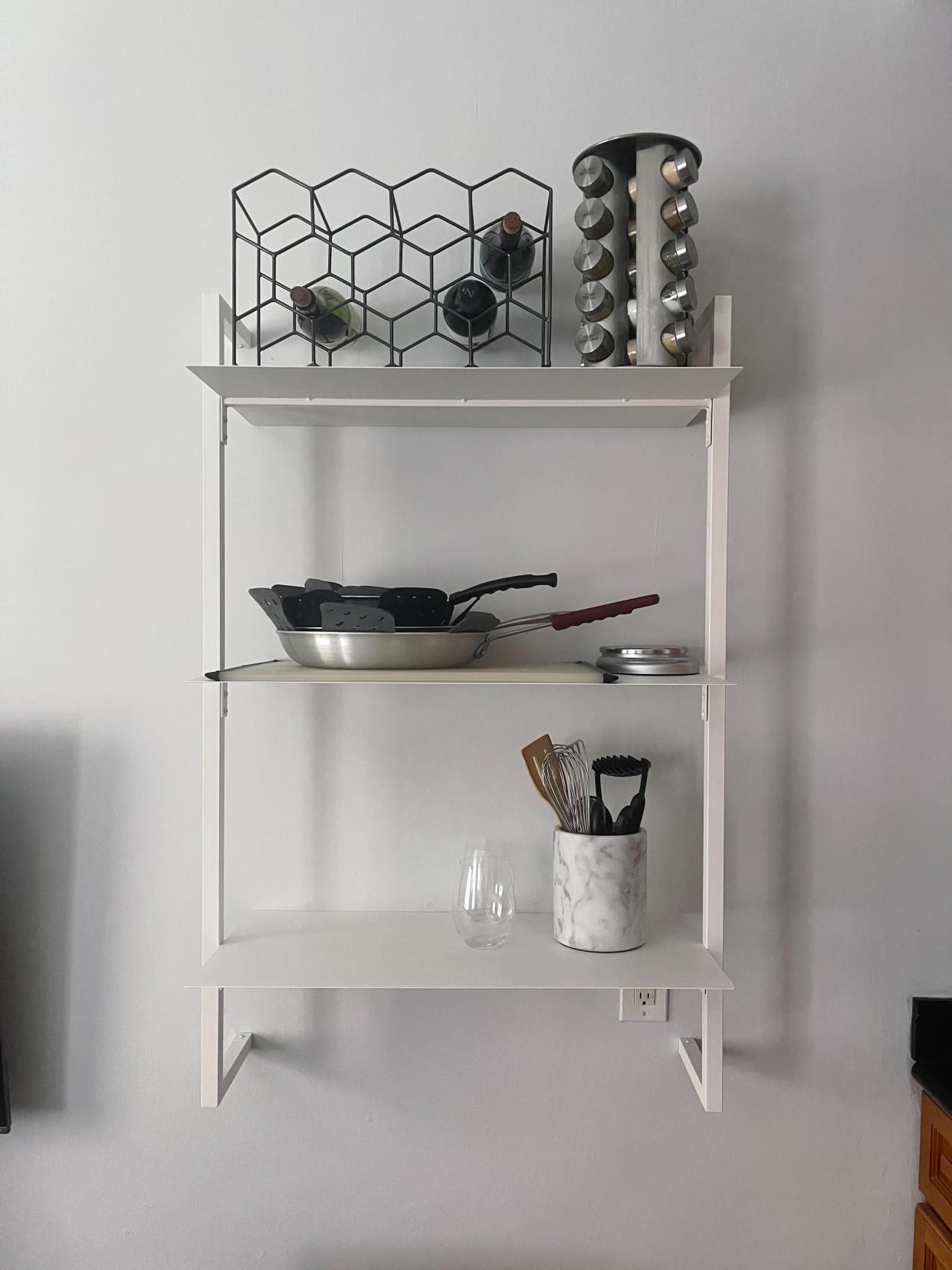 Justin Krajeski installed this Pottery Barn shelf in his apartment. (Justin Krajeski)