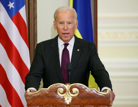 FILE PHOTO: U.S. Vice President Biden attends a news conference in Kiev