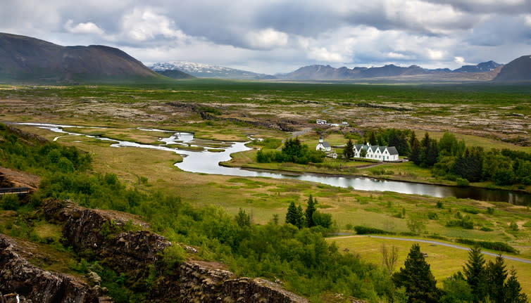 <span class="caption">Thingvellir National Park – where the first Viking Icelandic parliament (althing) seated.</span> <span class="attribution"><span class="source">Shutterstock</span></span>