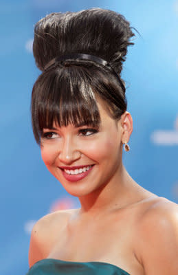 The bouffant bun Naya Rivera piled on her head for the 2010 Emmys was unflattering to the max. (Photo by WireImage)