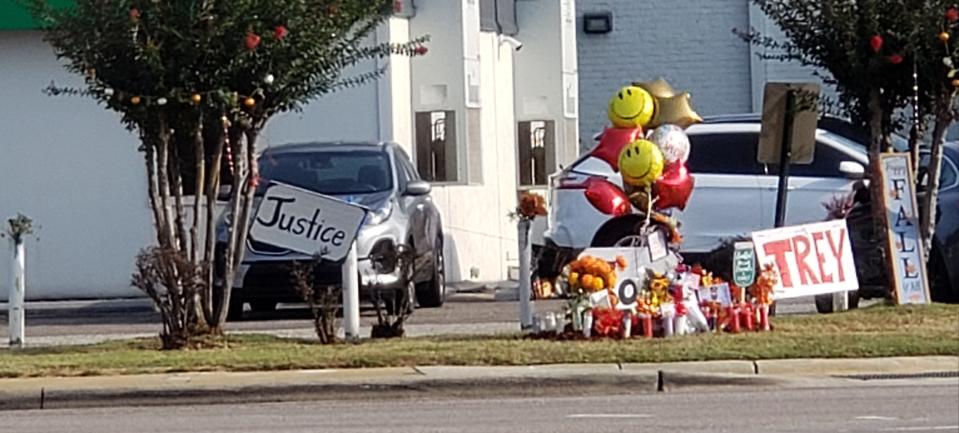 The memorial for Trey Addison at Cliffdale and Skibo Roads has been kept faithfully since January of 2022 and recently updated after the conviction of Addison's murderer.