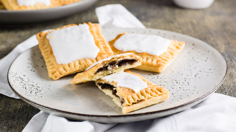 Plate of brown sugar pop tarts