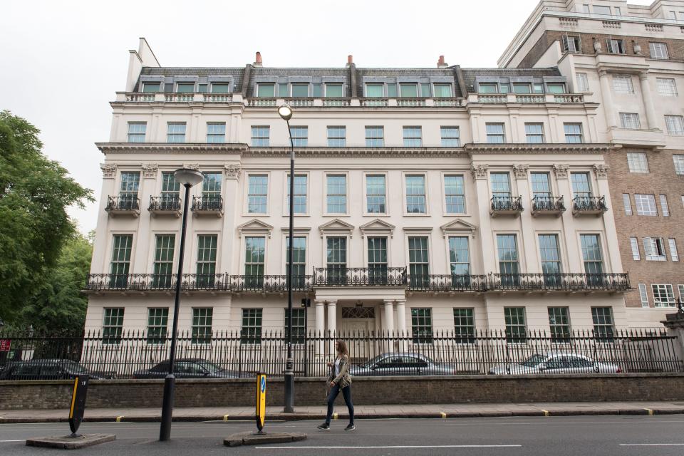 The facade of 2-8a Rutland Gate, thought to be the most expensive home ever sold in Britain.