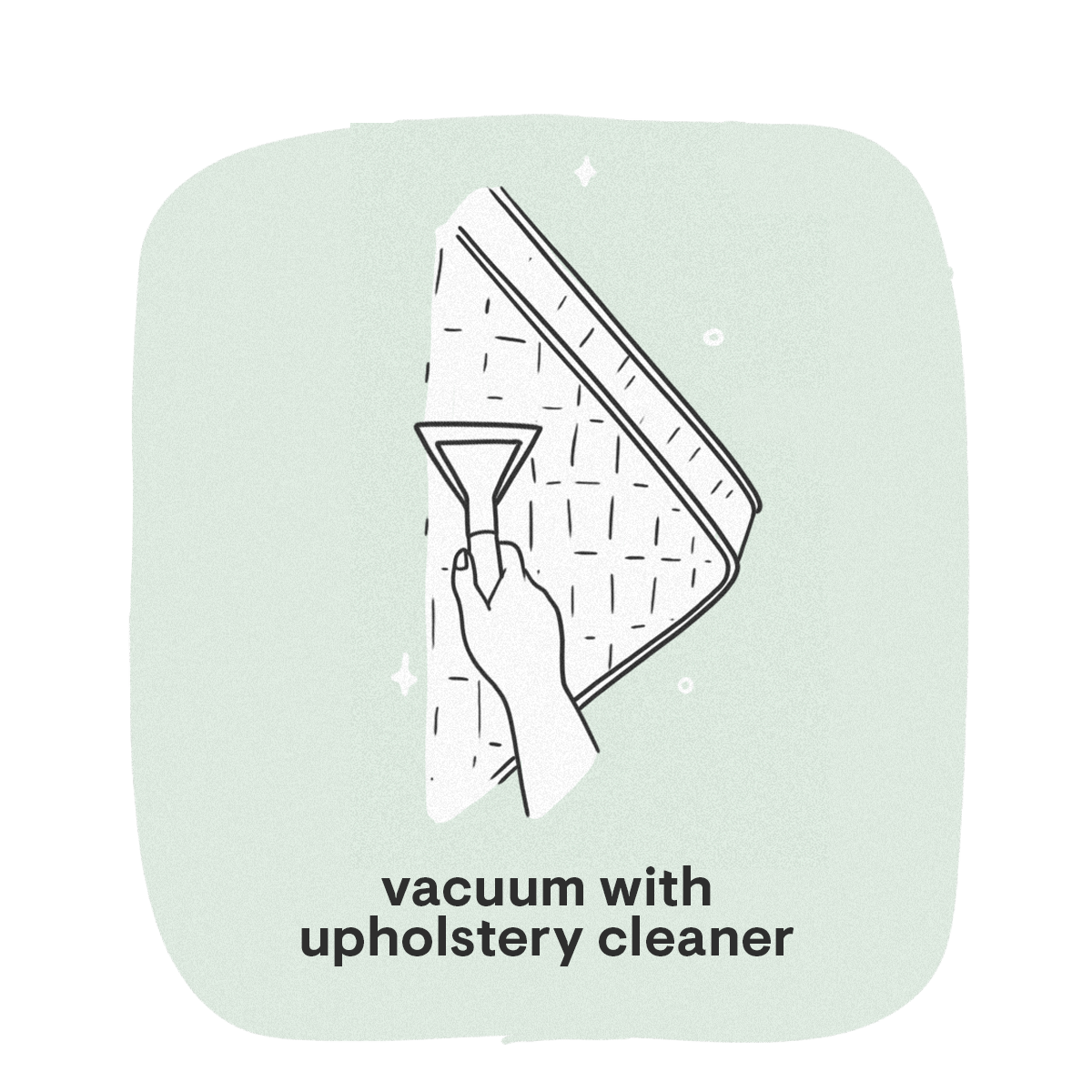 vacuum with upholestry cleaner graphic