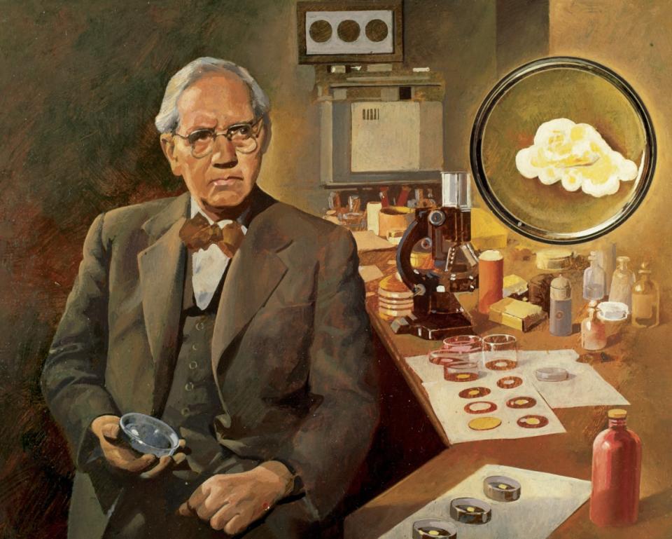 <div class="inline-image__caption"><p>Alexander Fleming, discoverer of penicillin.</p></div> <div class="inline-image__credit">UniversalImagesGroup/Getty</div>