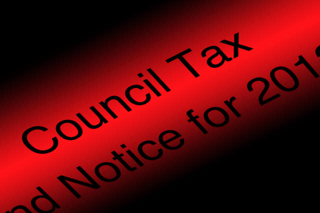 closeup of council tax demand...