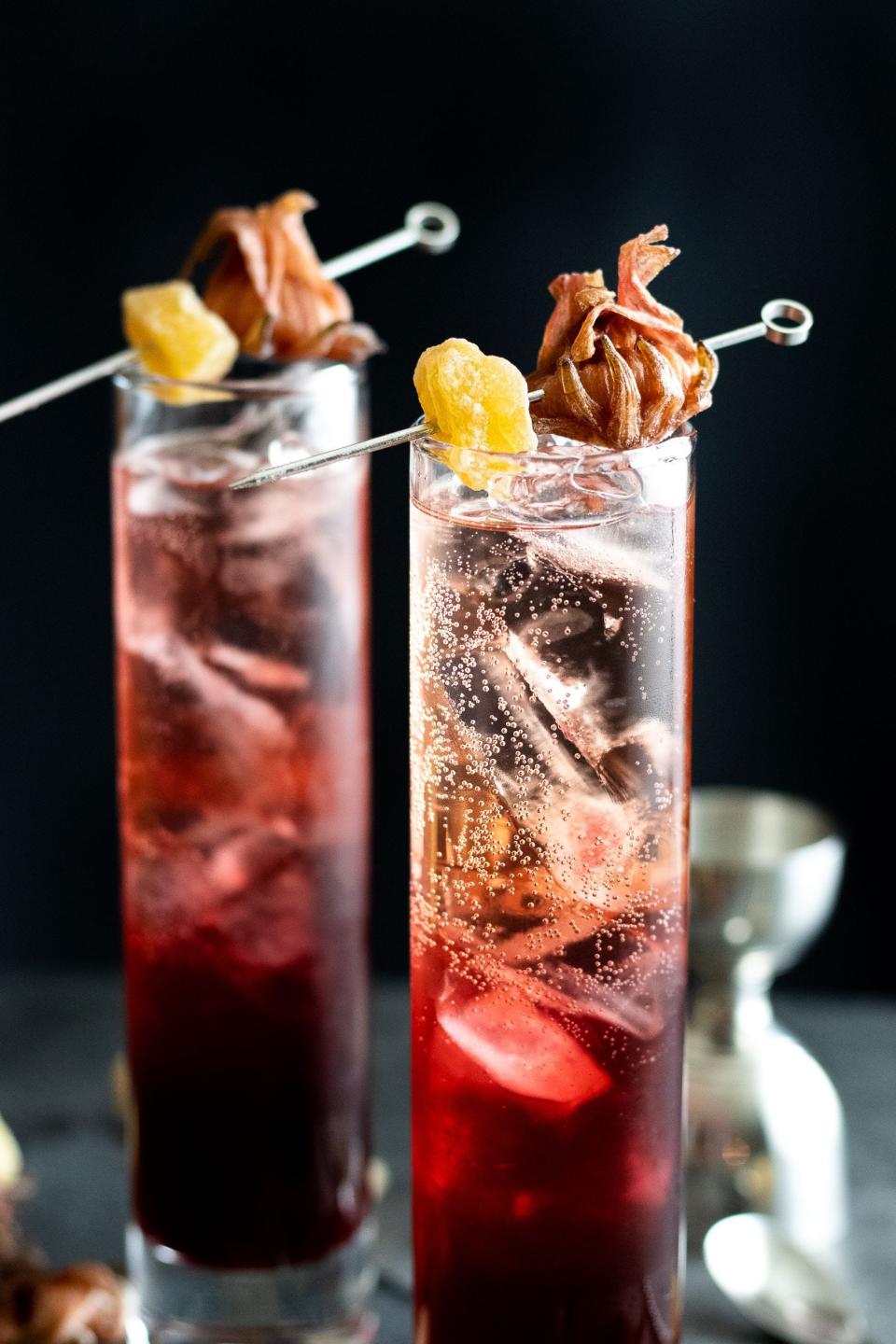 The "Hibiscus Highball" cocktail by Heather Wibbels, whiskey mixologist and managing director of Bourbon Women.